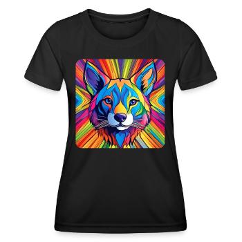 Spirit Animal Fox in Bright Colors - Women's Functional T-Shirt - black - Front - AI Model Female 172 light (172cm)
