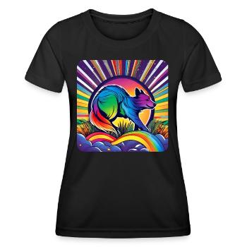 Spirit Animal Fox in Bright Colors - Women's Functional T-Shirt - black - Front - AI Model Female 172 light (172cm)