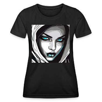 Cooles Fantasy Girl - Frauen Funktions-T-Shirt - Schwarz - Vorne - AI Model Female 172 light (172cm)