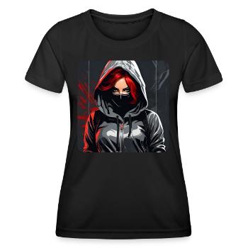Fille gothique cool - T-shirt sport Femme - noir - Devant - AI Model Female 172 light (172cm)
