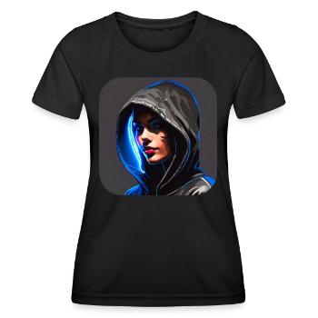 Fille Cyberpunk Cool - T-shirt sport Femme - noir - Devant - AI Model Female 172 light (172cm)