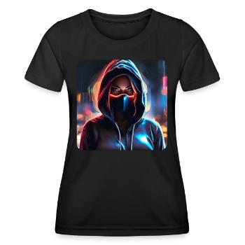 Fille Cyberpunk Cool - T-shirt sport Femme - noir - Devant - AI Model Female 172 light (172cm)