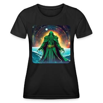 Cthulhummann Monsters in the Universe - Women's Functional T-Shirt - black - Front - AI Model Female 172 light (172cm)