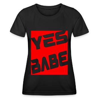 Yes Babe - Frauen Funktions-T-Shirt - Schwarz - Vorne - AI Model Female 172 light (172cm)
