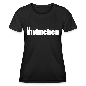 Servus - Gruß aus München - Frauenkirche - Frauen Funktions-T-Shirt - Schwarz - Vorne - AI Model Female 172 light (172cm)