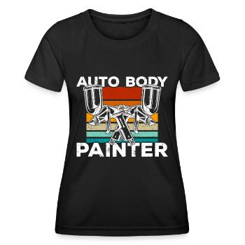 Auto Body Painter Car Painter Automotive Painter - Women's Functional T-Shirt - black - Front - AI Model Female 172 light (172cm)