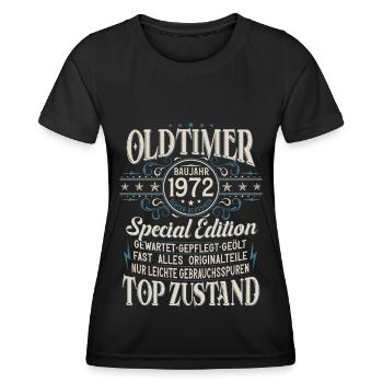 Oldtimer Baujahr Jahrgang 1972 Geburtstag Geschenk - Frauen Funktions-T-Shirt - Schwarz - Vorne - AI Model Female 172 light (172cm)