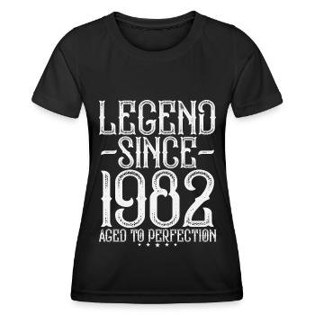 Legend 1982 Vintage Vintage Birthday Gift - Women's Functional T-Shirt - black - Front - AI Model Female 172 light (172cm)