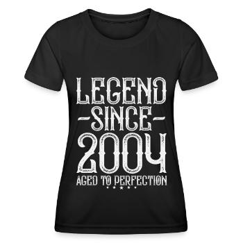 Legend 2004 Vintage Vintage Birthday Gift - Women's Functional T-Shirt - black - Front - AI Model Female 172 light (172cm)