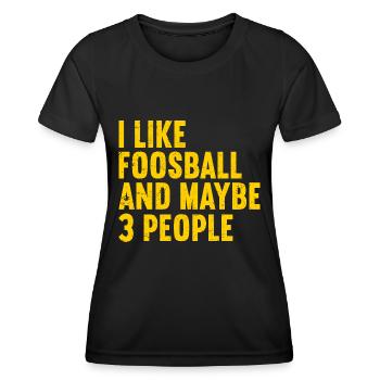 Tischfußball - Frauen Funktions-T-Shirt - Schwarz - Vorne - AI Model Female 172 light (172cm)