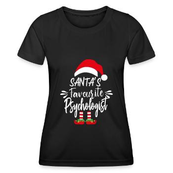 Le psychologue préféré du Père Noël - chrismas gift - T-shirt sport Femme - noir - Devant - AI Model Female 172 light (172cm)