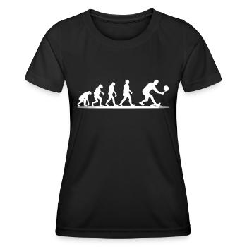 Padel Player Evolution Vintage Padel Racket - Women's Functional T-Shirt - black - Front - AI Model Female 172 light (172cm)