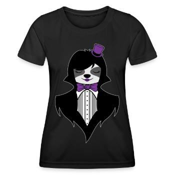 GOTHIC FAULTIER GRUFTI GOTH SLOTH GOTHIC ÄSTHETIK - Frauen Funktions-T-Shirt - Schwarz - Vorne - AI Model Female 172 light (172cm)