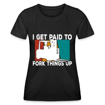 Forklift Driver Forklift Operator - Women's Functional T-Shirt - black - Front - AI Model Female 172 light (172cm)