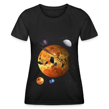Espace - T-shirt sport Femme - noir - Devant - AI Model Female 172 light (172cm)