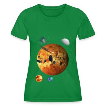Weltraum - Frauen Funktions-T-Shirt - Kelly Green - Vorne - AI Model Female 172 dark (172cm)