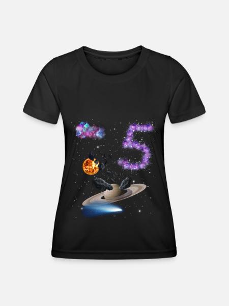 5. Geburtstag - Frauen Funktions-T-Shirt - Schwarz