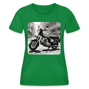 Cooles Moped - Frauen Funktions-T-Shirt - Kelly Green - Vorne - AI Model Female 172 dark (172cm)