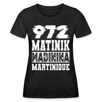972 MATINIK MADININA MARTINIQUE - T-shirt sport Femme - noir - Devant - AI Model Female 172 light (172cm)