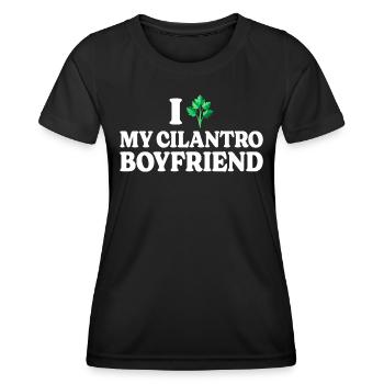 Humor loves cilantro I love cilantro - Women's Functional T-Shirt - black - Front - AI Model Female 172 light (172cm)