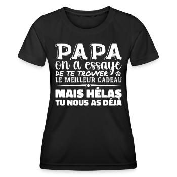 Dad, we tried to find the best one for you - Women's Functional T-Shirt - black - Front - AI Model Female 172 light (172cm)
