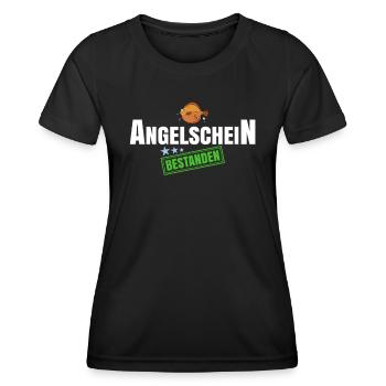 Angelschein Bestanden - Frauen Funktions-T-Shirt - Schwarz - Vorne - AI Model Female 172 light (172cm)