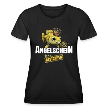 Angelschein Bestanden - Frauen Funktions-T-Shirt - Schwarz - Vorne - AI Model Female 172 light (172cm)