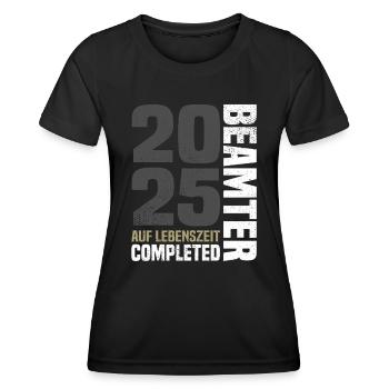 Beamter auf Lebenszeit 2025 - Frauen Funktions-T-Shirt - Schwarz - Vorne - AI Model Female 172 light (172cm)