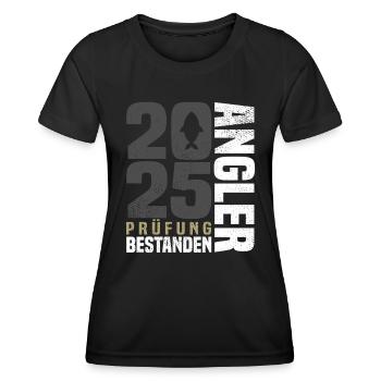 Anglerprüfung Bestanden 2025 - Frauen Funktions-T-Shirt - Schwarz - Vorne - AI Model Female 172 light (172cm)