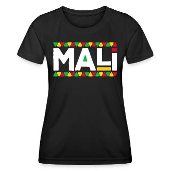 Malien Drapeau Mali - T-shirt sport Femme - noir - Devant - AI Model Female 172 light (172cm)