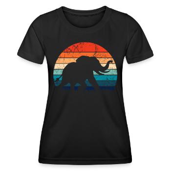 Elephant - Big Game, Tusk, Ivory - Women's Functional T-Shirt - black - Front - AI Model Female 172 light (172cm)