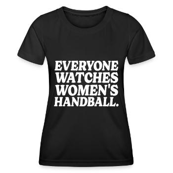 Humor Sport Handball Women - Women's Functional T-Shirt - black - Front - AI Model Female 172 light (172cm)