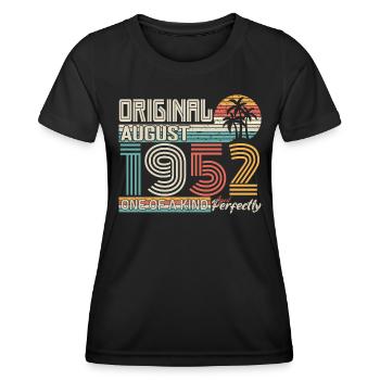 August 1952 anniversaire August 1952 cadeau - T-shirt sport Femme - noir - Devant - AI Model Female 172 light (172cm)