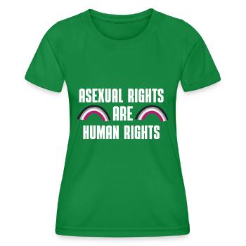 Ace Pride Month Regenbogen Geschenk LGBT Asexuell - Frauen Funktions-T-Shirt - Kelly Green - Vorne - AI Model Female 172 dark (172cm)