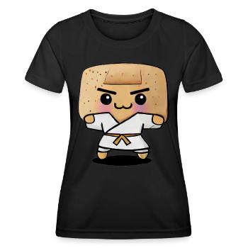 Karate Toast - Frauen Funktions-T-Shirt - Schwarz - Vorne - AI Model Female 172 light (172cm)