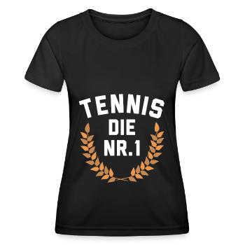 Tennis champion Pokal Pokalsieger Tennisspieler - Frauen Funktions-T-Shirt - Schwarz - Vorne - AI Model Female 172 light (172cm)