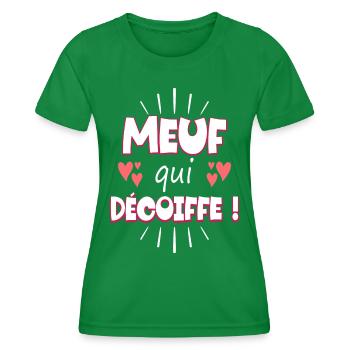 Femme Meuf Qui Décoiffe Meilleure Fille. À offrir - T-shirt sport Femme - vert - Devant - AI Model Female 172 dark (172cm)