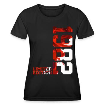 44TH BIRTHDAY 44 YEARS LIMITED EDITION 1982 - Women's Functional T-Shirt - black - Front - AI Model Female 172 light (172cm)