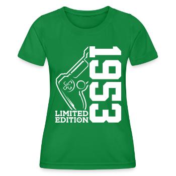 LIMITED EDITION 1953 GAMING 73. GEBURTSTAG - Frauen Funktions-T-Shirt - Kelly Green - Vorne - AI Model Female 172 dark (172cm)