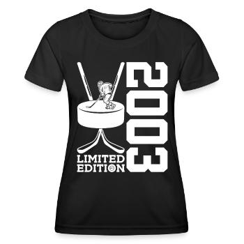 LIMITED EDITION 2003 EISHOCKEY 23. GEBURTSTAG - Women's Functional T-Shirt - black - Front - AI Model Female 172 light (172cm)