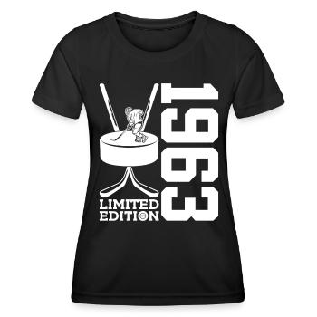 LIMITED EDITION 1963 EISHOCKEY 63. GEBURTSTAG - Women's Functional T-Shirt - black - Front - AI Model Female 172 light (172cm)
