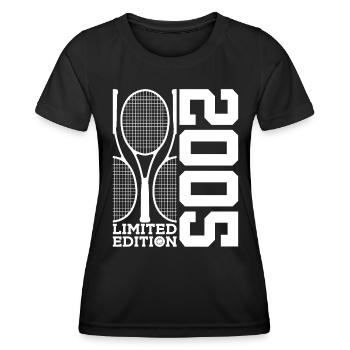 ÉDITION LIMITÉE 2005 TENNIS 21E ANNIVERSAIRE - T-shirt sport Femme - noir - Devant - AI Model Female 172 light (172cm)