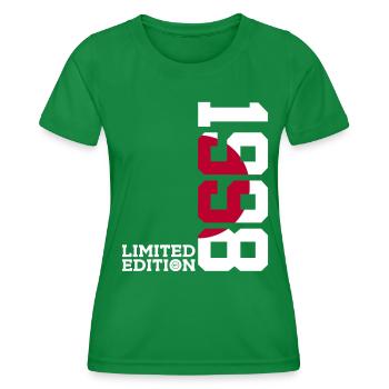 LIMITED EDITION 1998 JAPAN 28TH BIRTHDAY - Women's Functional T-Shirt - kelly green - Front - AI Model Female 172 dark (172cm)