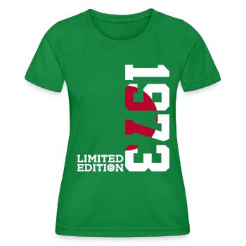 LIMITED EDITION 1973 JAPAN 53RD BIRTHDAY - Women's Functional T-Shirt - kelly green - Front - AI Model Female 172 dark (172cm)