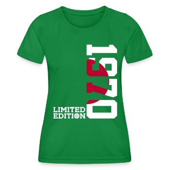 LIMITED EDITION 1970 JAPAN 56TH BIRTHDAY - Women's Functional T-Shirt - kelly green - Front - AI Model Female 172 dark (172cm)