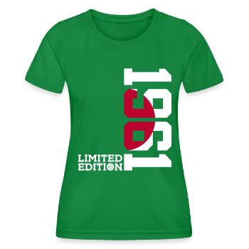 LIMITED EDITION 1961 JAPAN 65TH BIRTHDAY - Women's Functional T-Shirt - kelly green - Front - AI Model Female 172 dark (172cm)