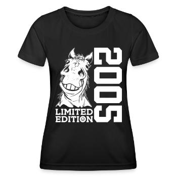 LIMITED EDITION 2005 HORSE 21ST BIRTHDAY RIDING - Women's Functional T-Shirt - black - Front - AI Model Female 172 light (172cm)