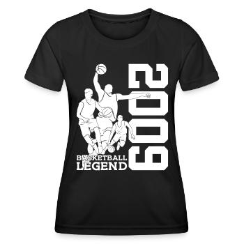BASKETBALL LEGEND 2009 BASKETBALL 17TH BIRTHDAY - Women's Functional T-Shirt - black - Front - AI Model Female 172 light (172cm)