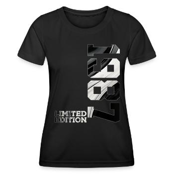 LIMITED EDITION 1987 39TH BIRTHDAY - Women's Functional T-Shirt - black - Front - AI Model Female 172 light (172cm)