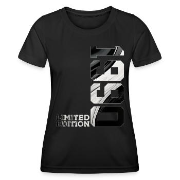 ÉDITION LIMITÉE 36E ANNIVERSAIRE 1990 - T-shirt sport Femme - noir - Devant - AI Model Female 172 light (172cm)